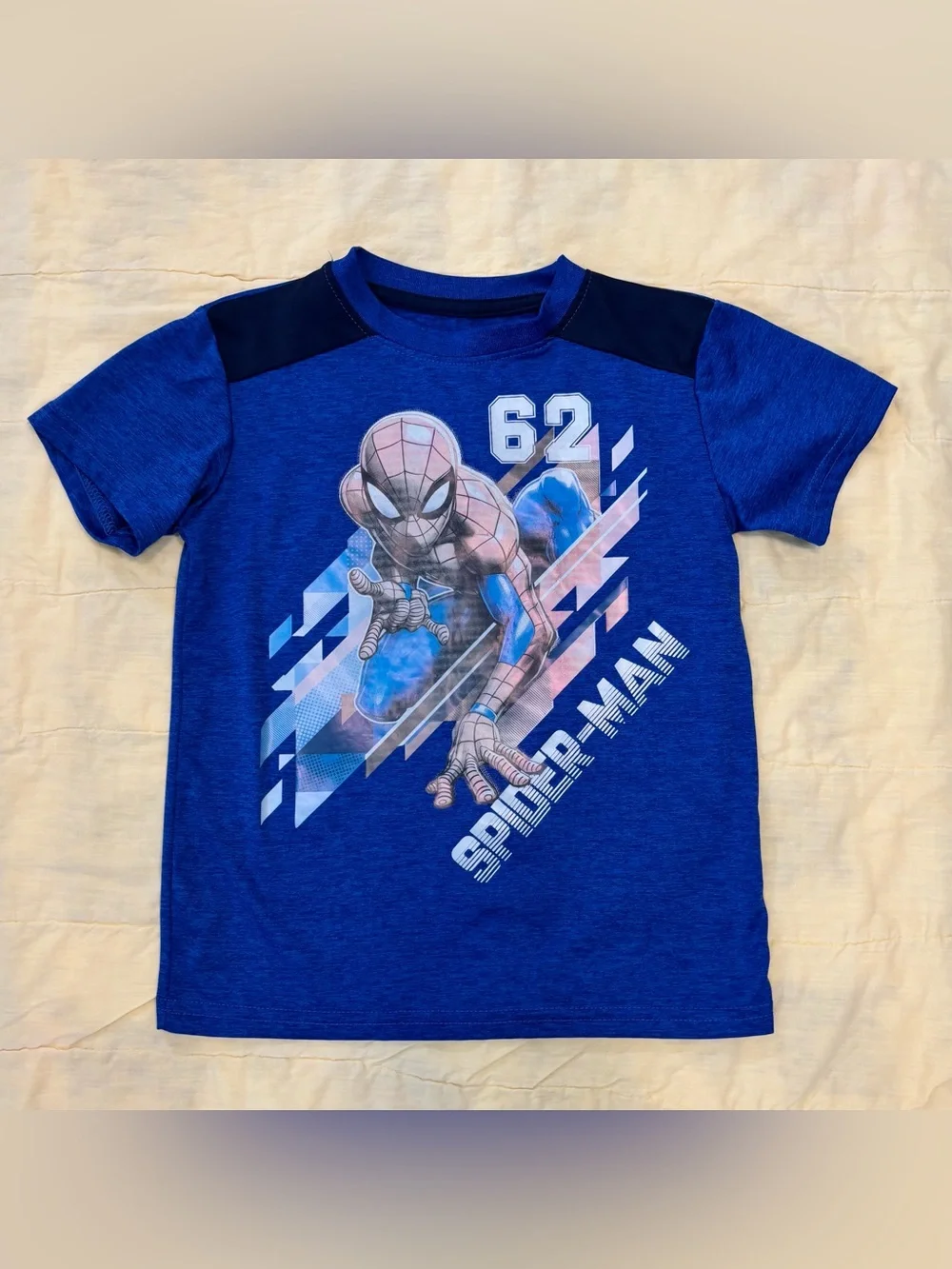 Marvel Spider-Man 62 Shorts Set Boy Sz 6, T-shirt & Shorts, Royal Blue Navy